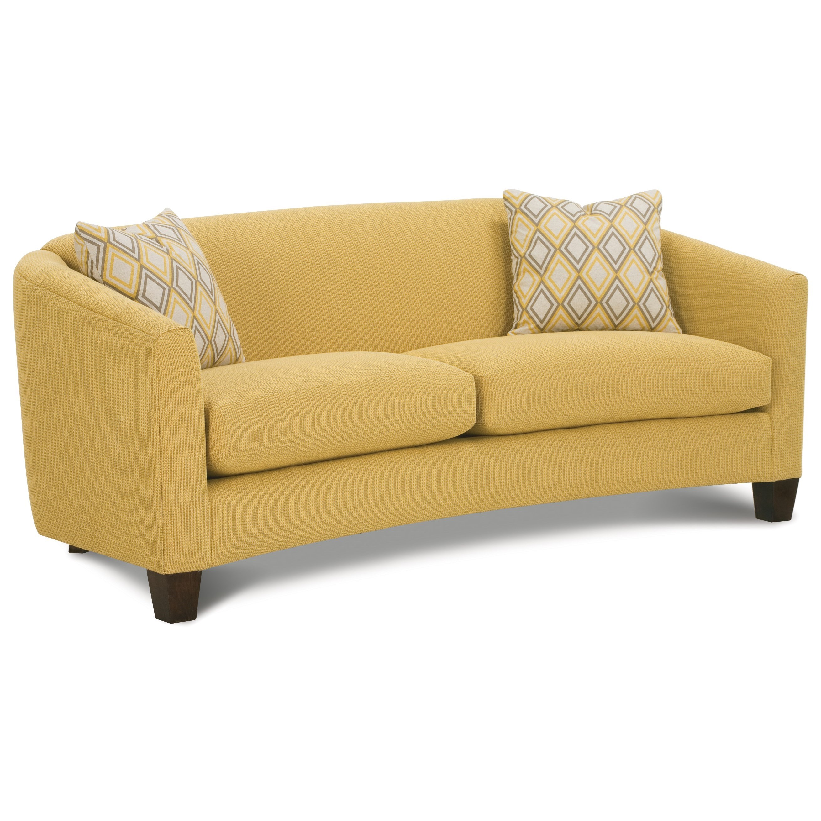 Rowe Easley Contemporary Sofa with Flared Track Arms and Wood Feet