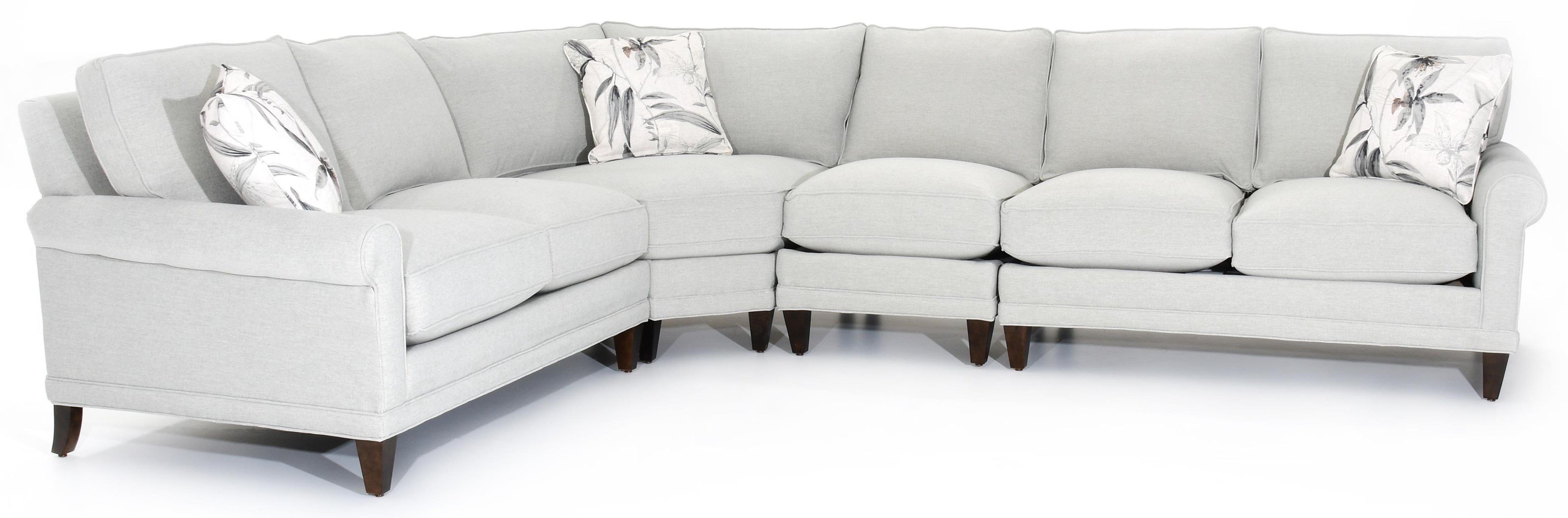 Sam Moore Rita Transitional Three Piece Sectional Sofa With Laf 6 Seater Customizable Sectional Sofa