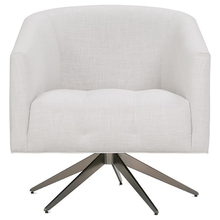 Rowe Pate Contemporary Barrel Swivel Chair With Metal Base Belfort Furniture Upholstered Chairs
