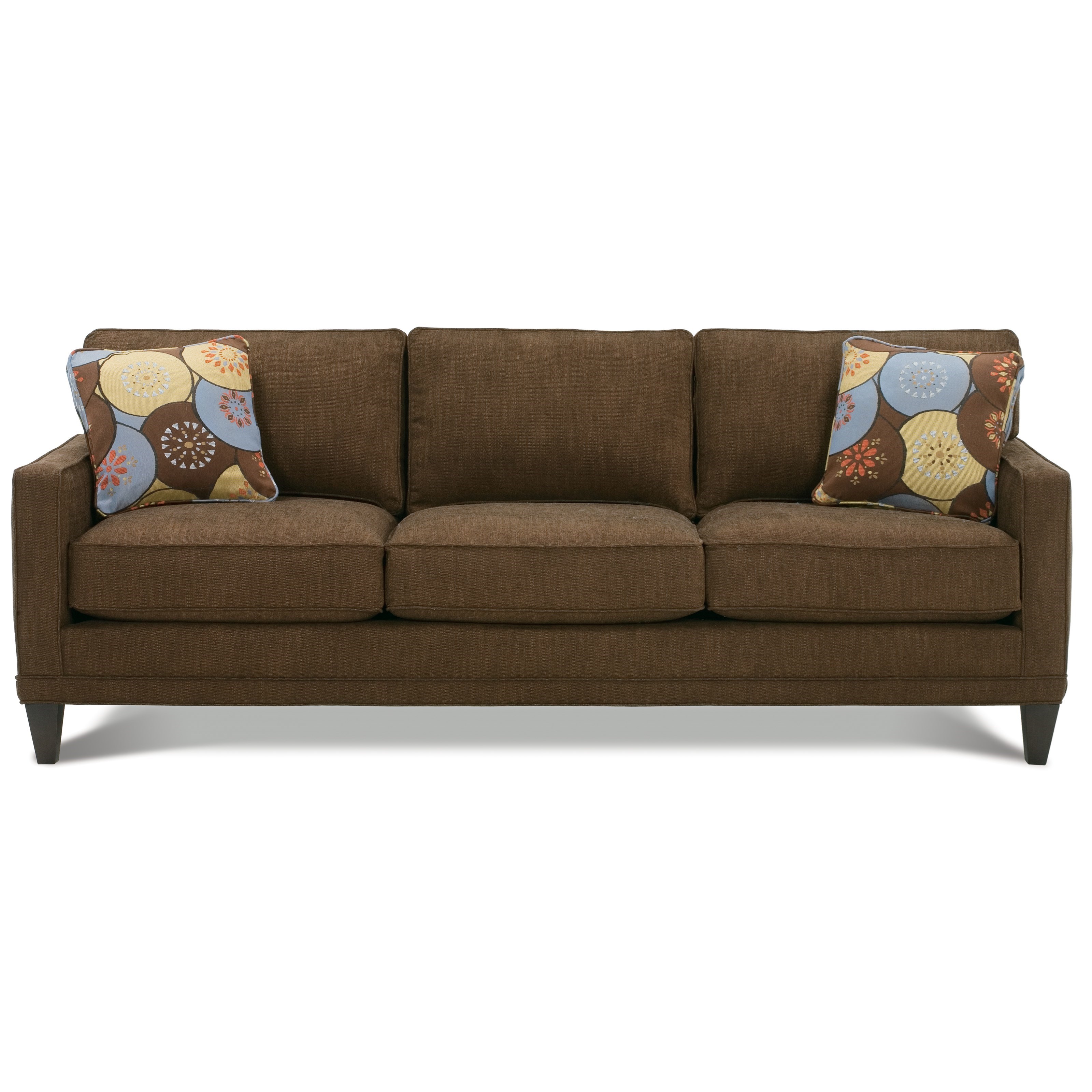 Rowe Townsend K620K000 Customizable Fabric Sofa with Track Arms & Wood