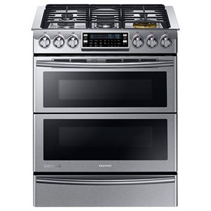 Samsung Appliances Dual Fuel Ranges - Samsung 5.8 cu. ft. Slide-in Dual Fuel Range
