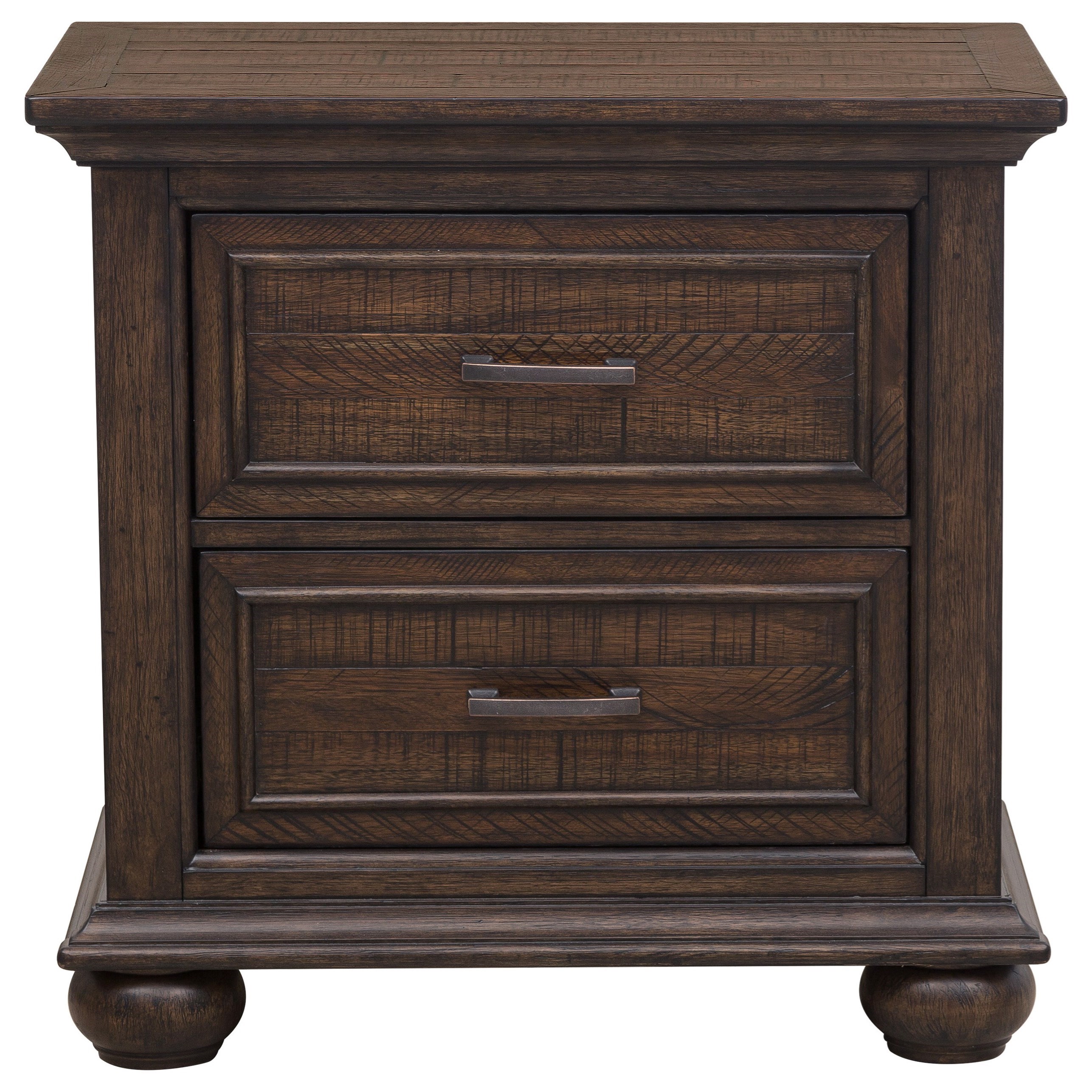 Samuel Lawrence Chatham Park 2 Drawer Nightstand With Antique Brass Finished Hardware Darvin Furniture Nightstands