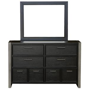Morris Home Furnishings Granite Falls Dresser and Mirror Combo