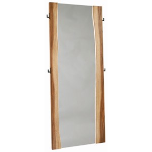 Coaster Winslow Rustic Full Length Standing Mirror With Coat Hooks Rife S Home Furniture Floor Mirrors