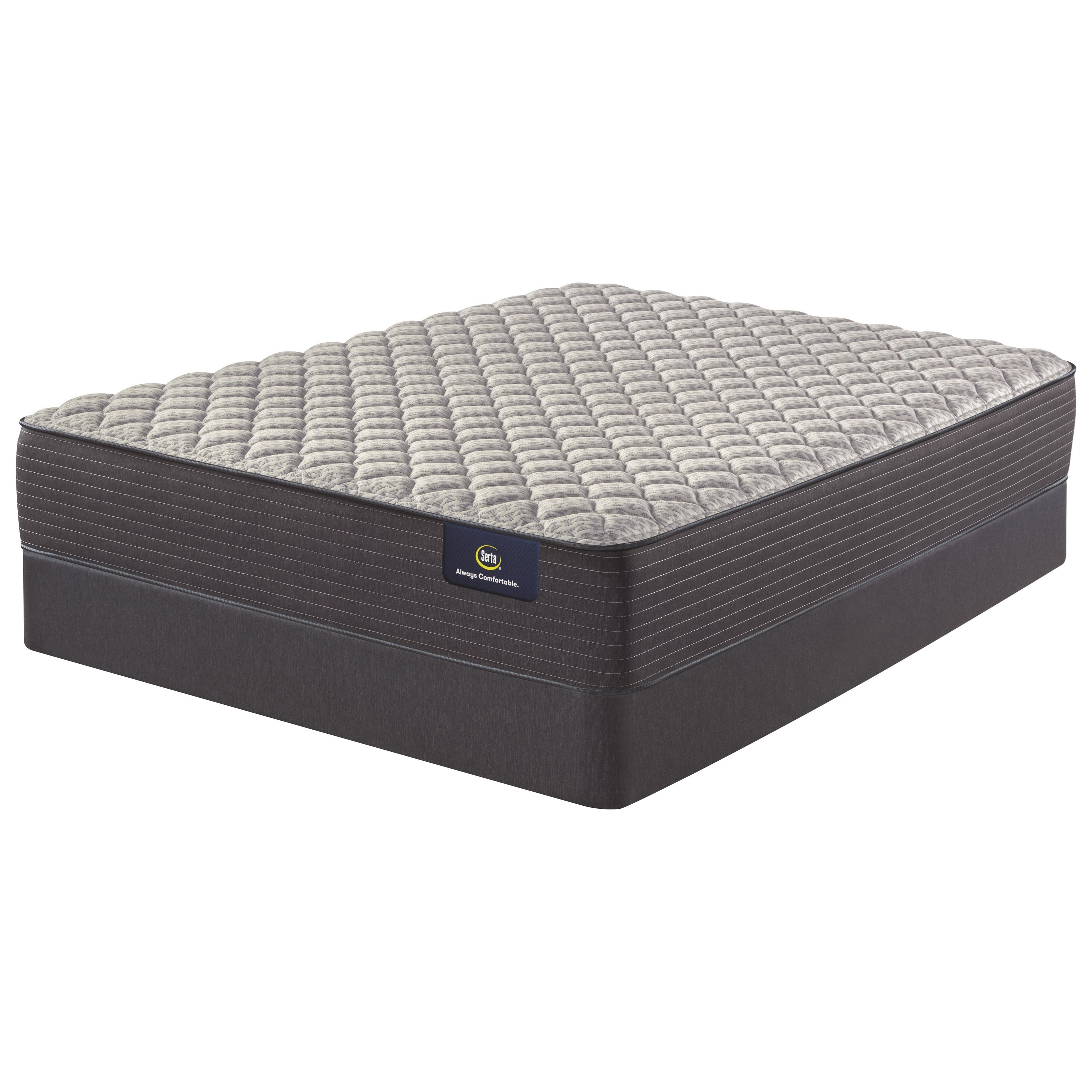 Serta Serene Sky Firm King 12 Firm Encased Coil Mattress And 9 Sertapedic Foundation Belfort Furniture Mattress And Box Spring Sets