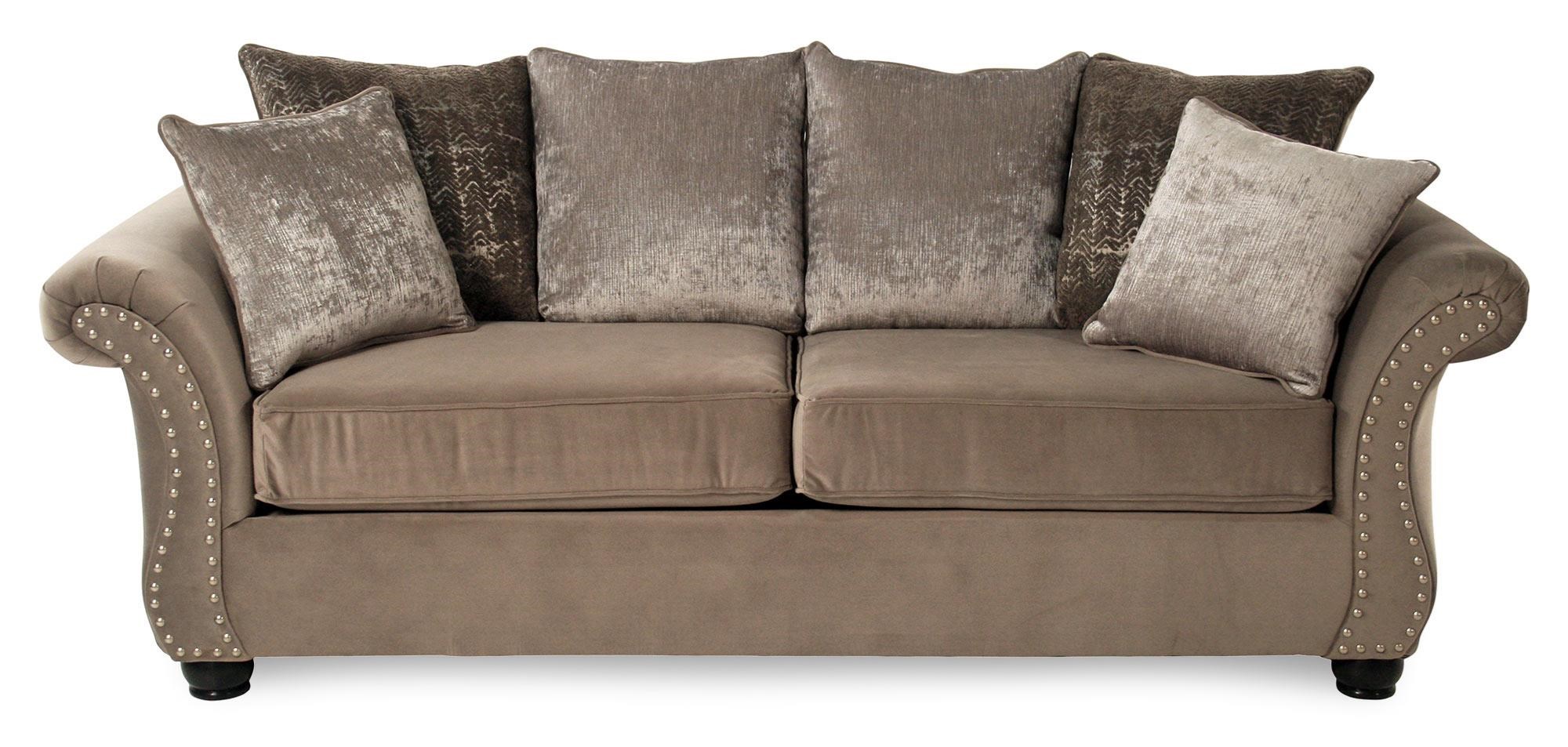 Serta Upholstery Cosmos Traditional Stationary Sofa With Nailhead Stationary Sofa