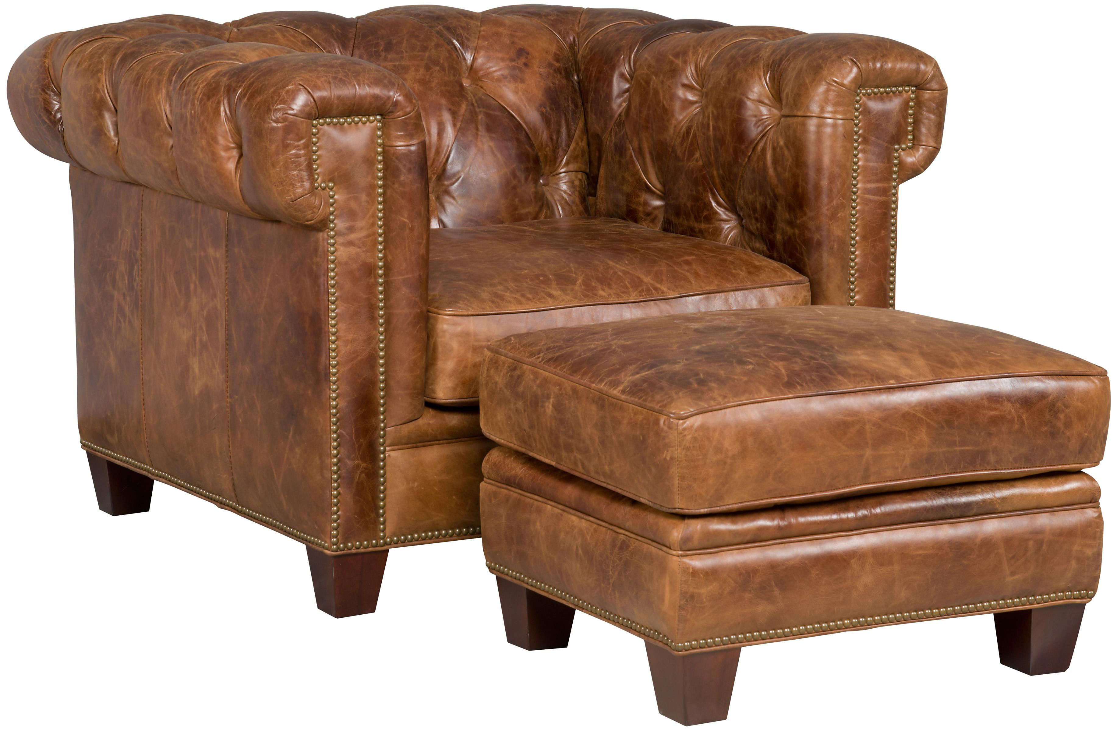 Hamilton Home Ss195 087 Transitional Chesterfield Chair And Ottoman Set Sprintz Furniture Chair Ottoman Sets