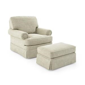 Sherrill Design Your Own Chair and Ottoman Set