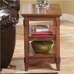 Signature Design by Ashley Cross Island Chairside End Table w/ Shelves
