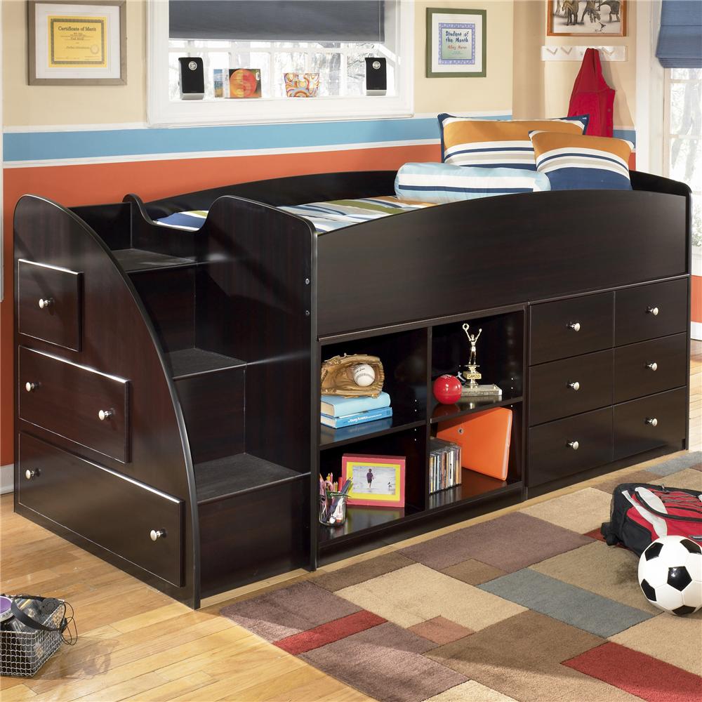 Signature Design By Ashley Embrace Twin Loft Bed With Left Storage - Signature Design By Ashley Embrace Twin Loft Bed With Bookcase Cheststorage Item Number signature design by ashley embrace twin loft bed with left storage - signature design by ashley embrace twin loft bed with bookcase cheststorage item number