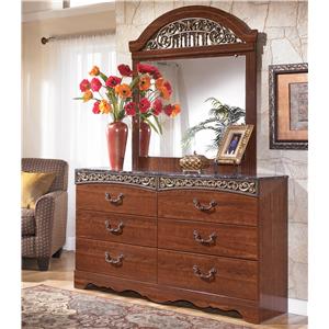 Signature Design Fairbrooks Estate Dresser & Mirror