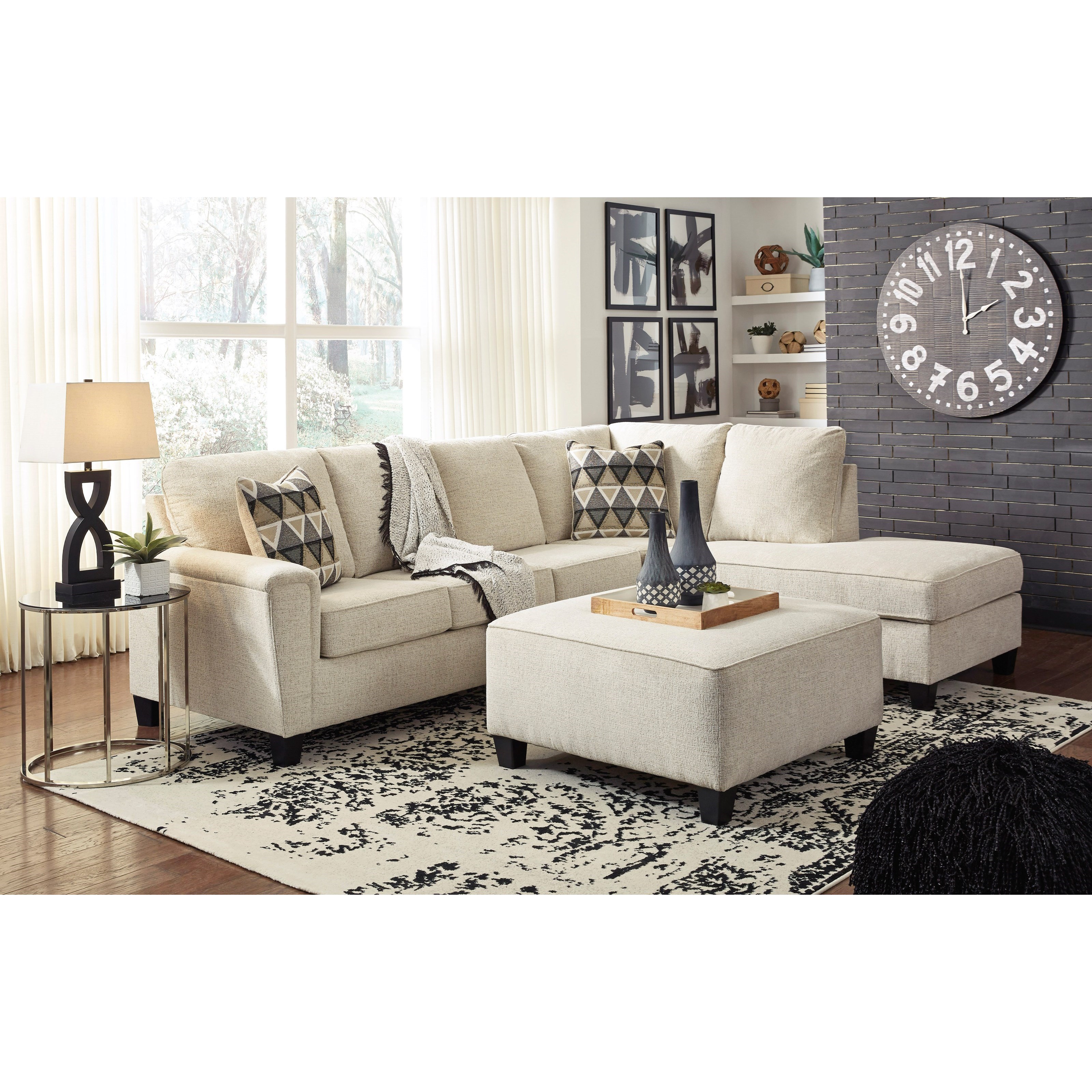 Signature Design by Ashley Abinger 2-Piece Sectional w/ Right Chaise | Conlin's Furniture ...