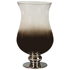 Signature Design by Ashley Accents Devika Clear/Silver Finish Vase