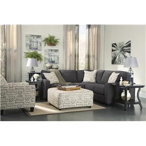 Ashley (Signature Design) Alenya - Charcoal Contemporary Track Arm Sofa