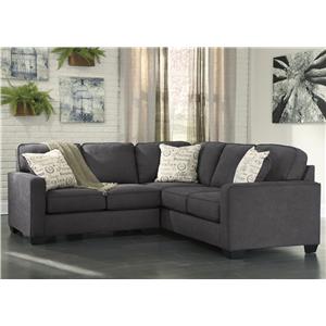 Signature Design by Ashley Alenya - Charcoal 2-Piece Sectional with Left Loveseat