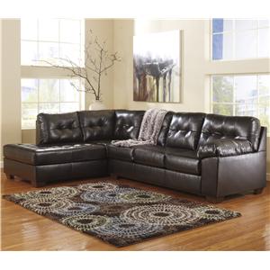 Signature Design by Ashley Furniture Alliston DuraBlend® - Chocolate Sectional w/ Left Chaise