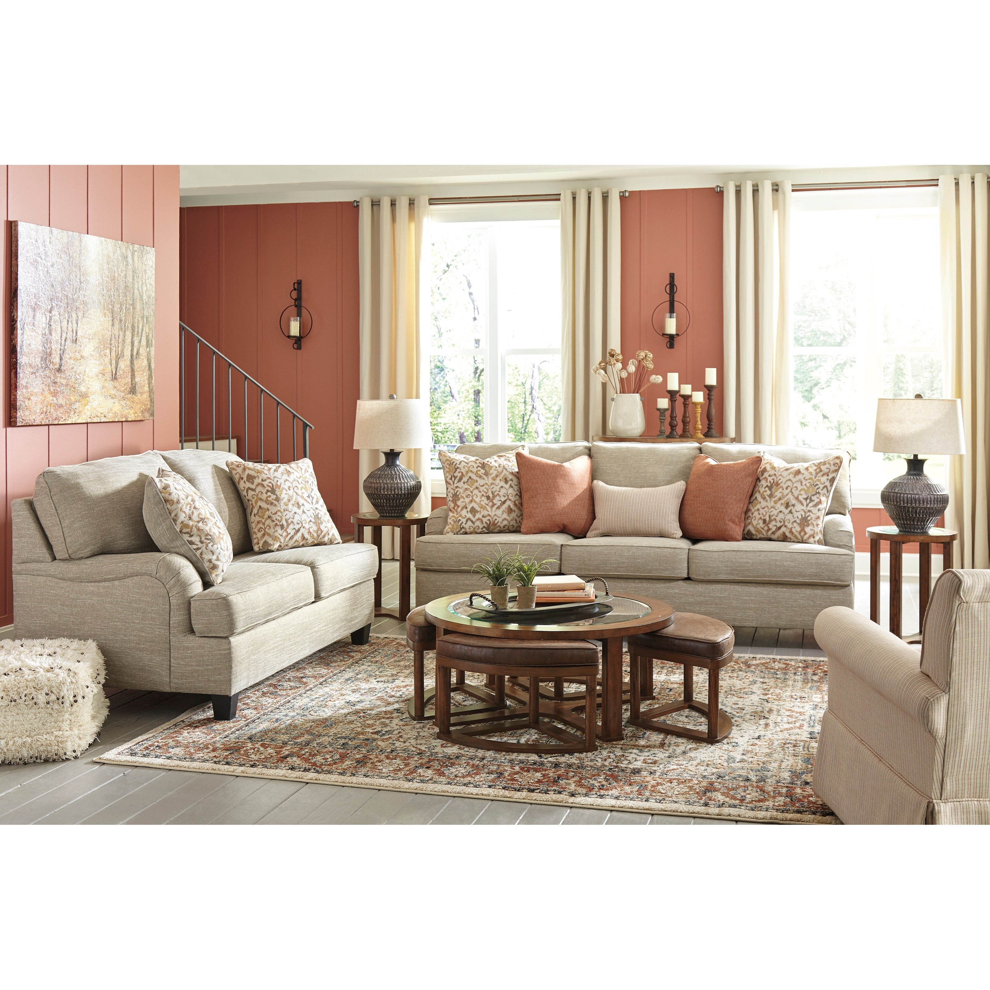 Signature Design By Ashley Almanza Living Room Group Royal