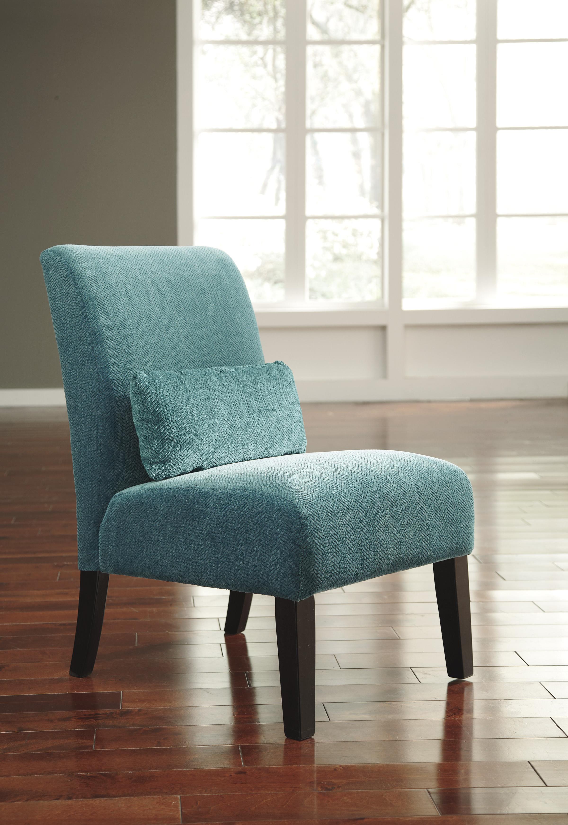 Signature Design by Ashley Annora Teal Contemporary Armless Accent