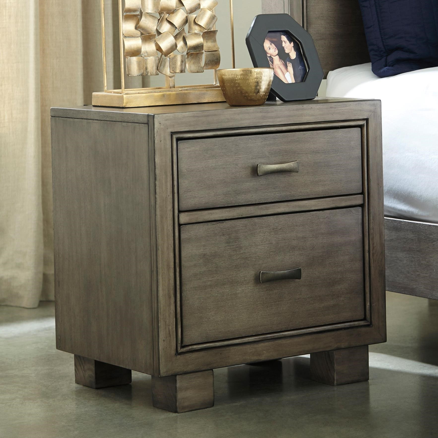 Signature Design by Ashley Arnett Contemporary 2-Drawer Nightstand | Royal Furniture | Nightstands