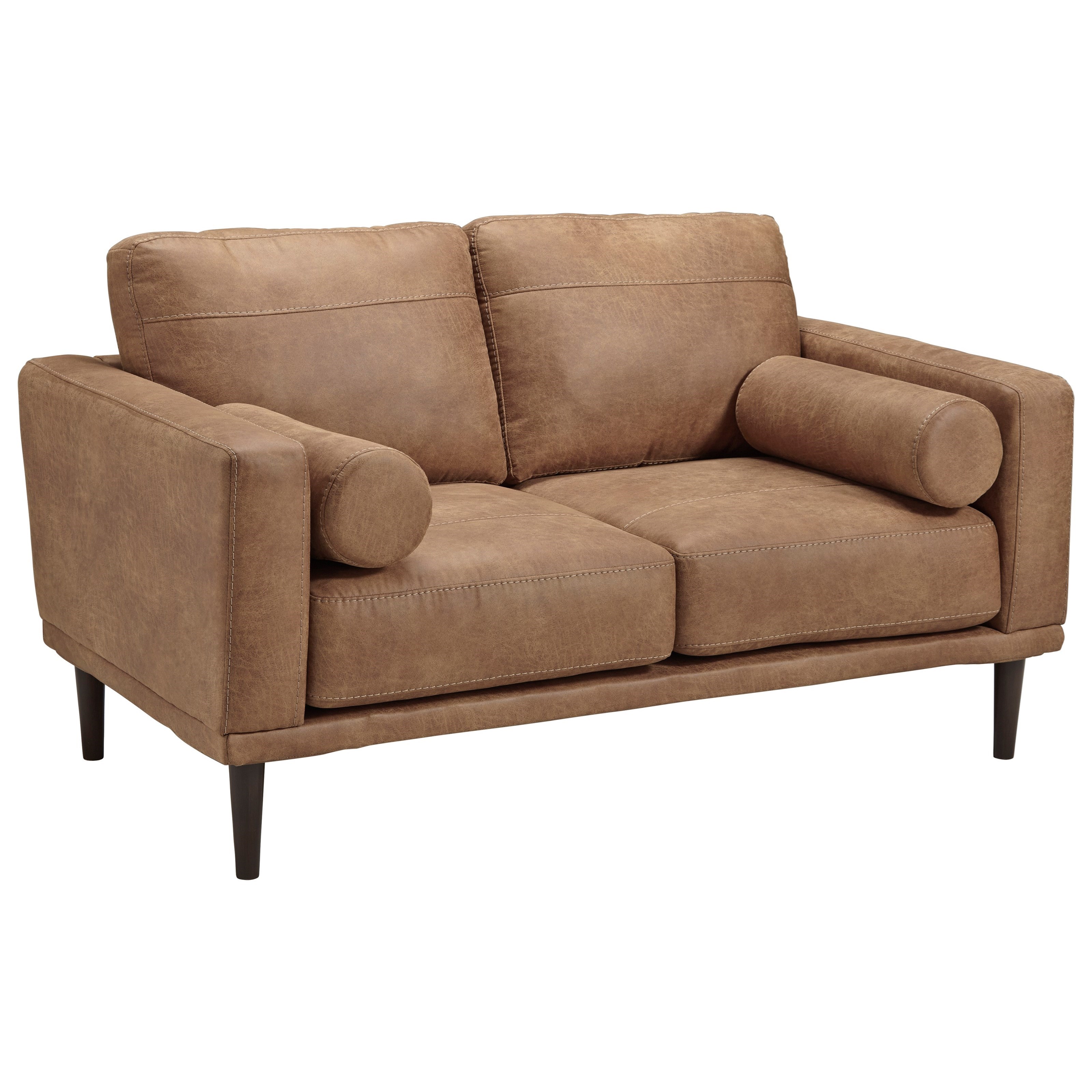 Signature Design by Ashley Arroyo MId-Century Modern Brown Faux Leather