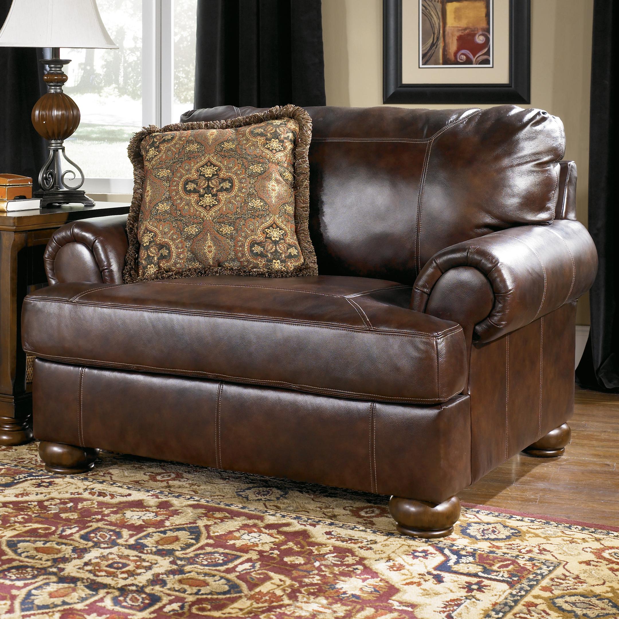 Ashley (Signature Design) Axiom - Walnut Traditional ...