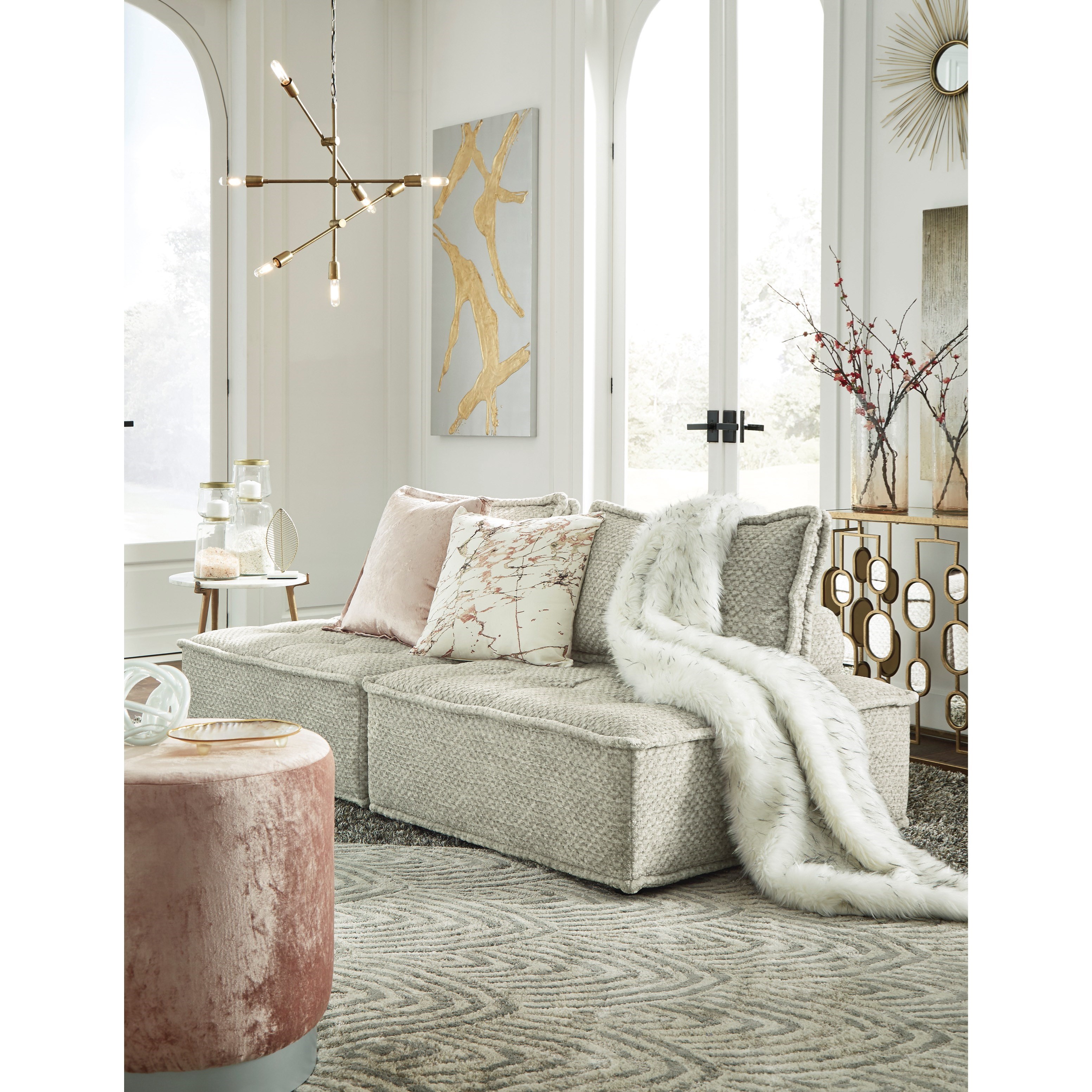 Signature Design by Ashley Bales Modular Floor Accent ...