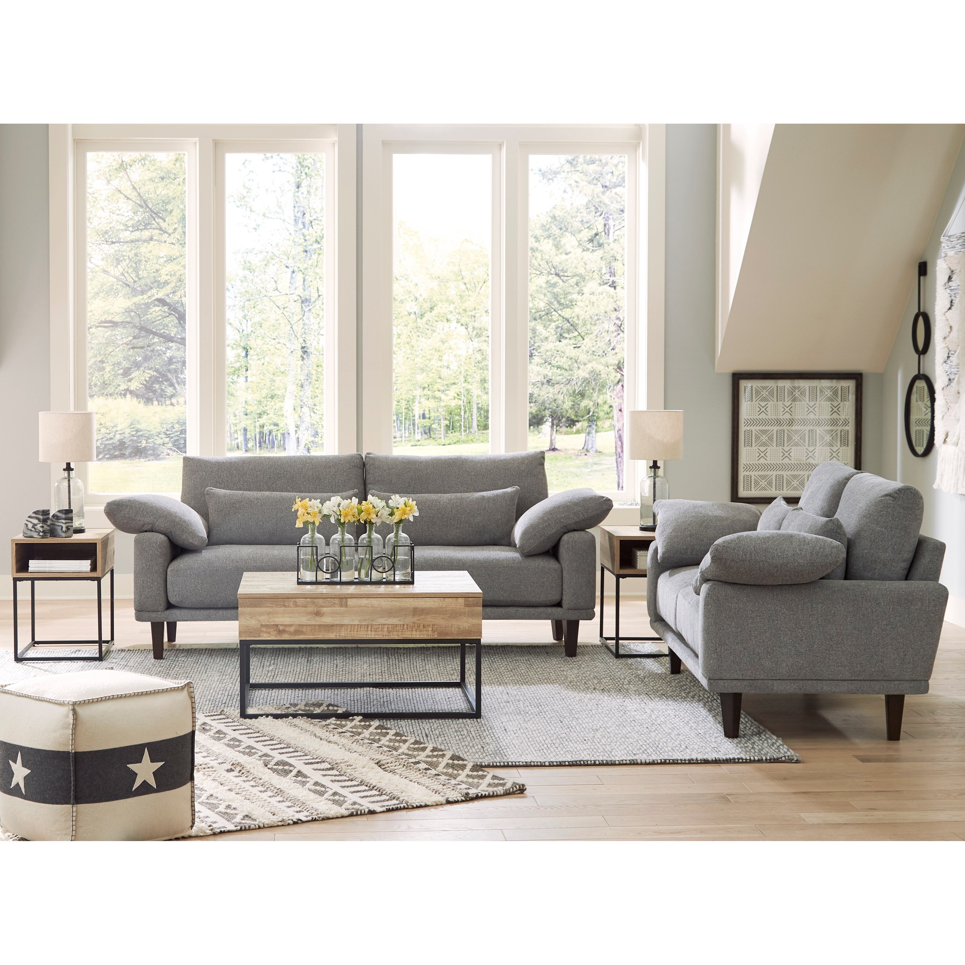 Signature Design by Ashley Baneway Stationary Living Room ...