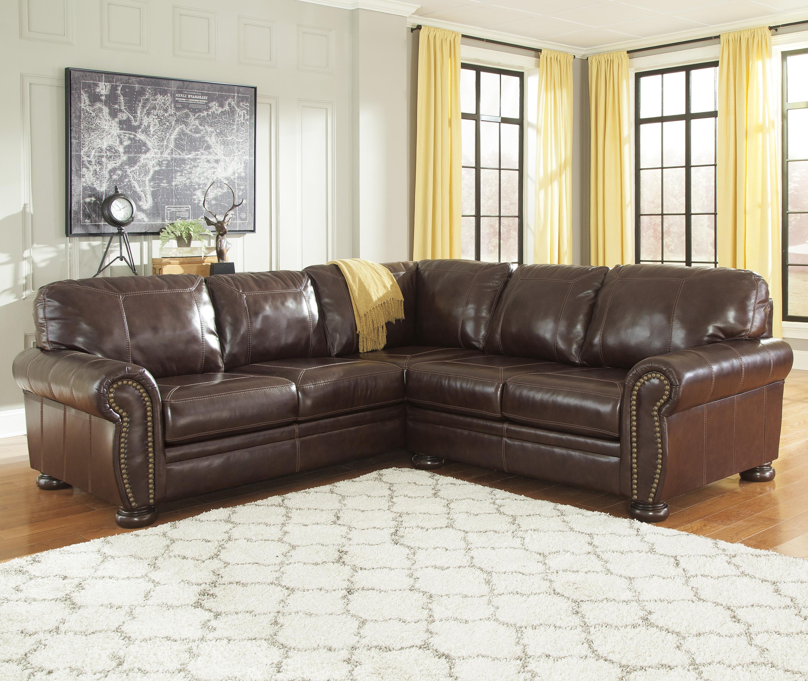 Signature Design By Ashley Banner 2 Piece Leather Match Sectional Signature Design By Ashley Banner 2 Piece Sectional Item Number 5040466 56