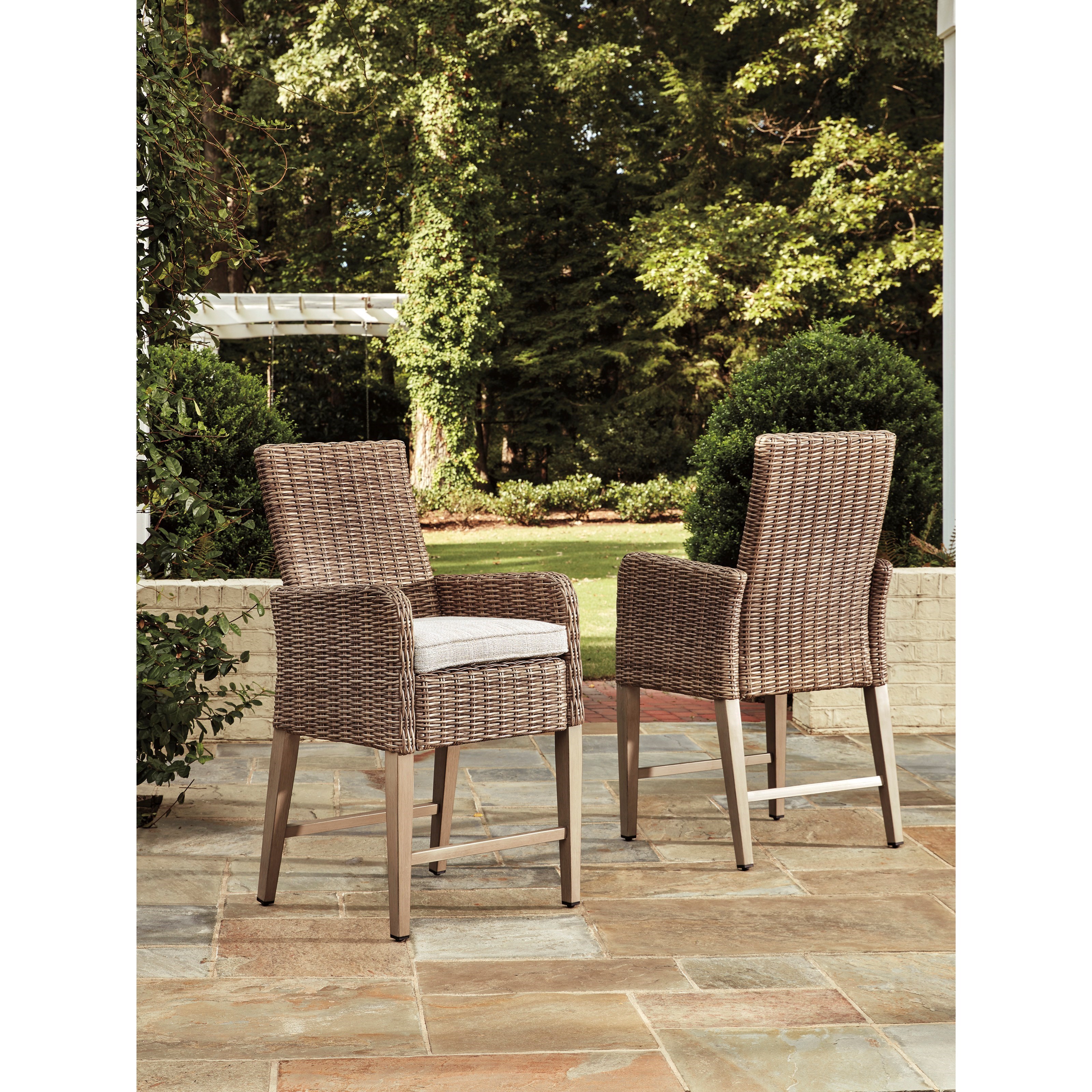 Signature Design by Ashley Beachcroft Outdoor Barstool ...
