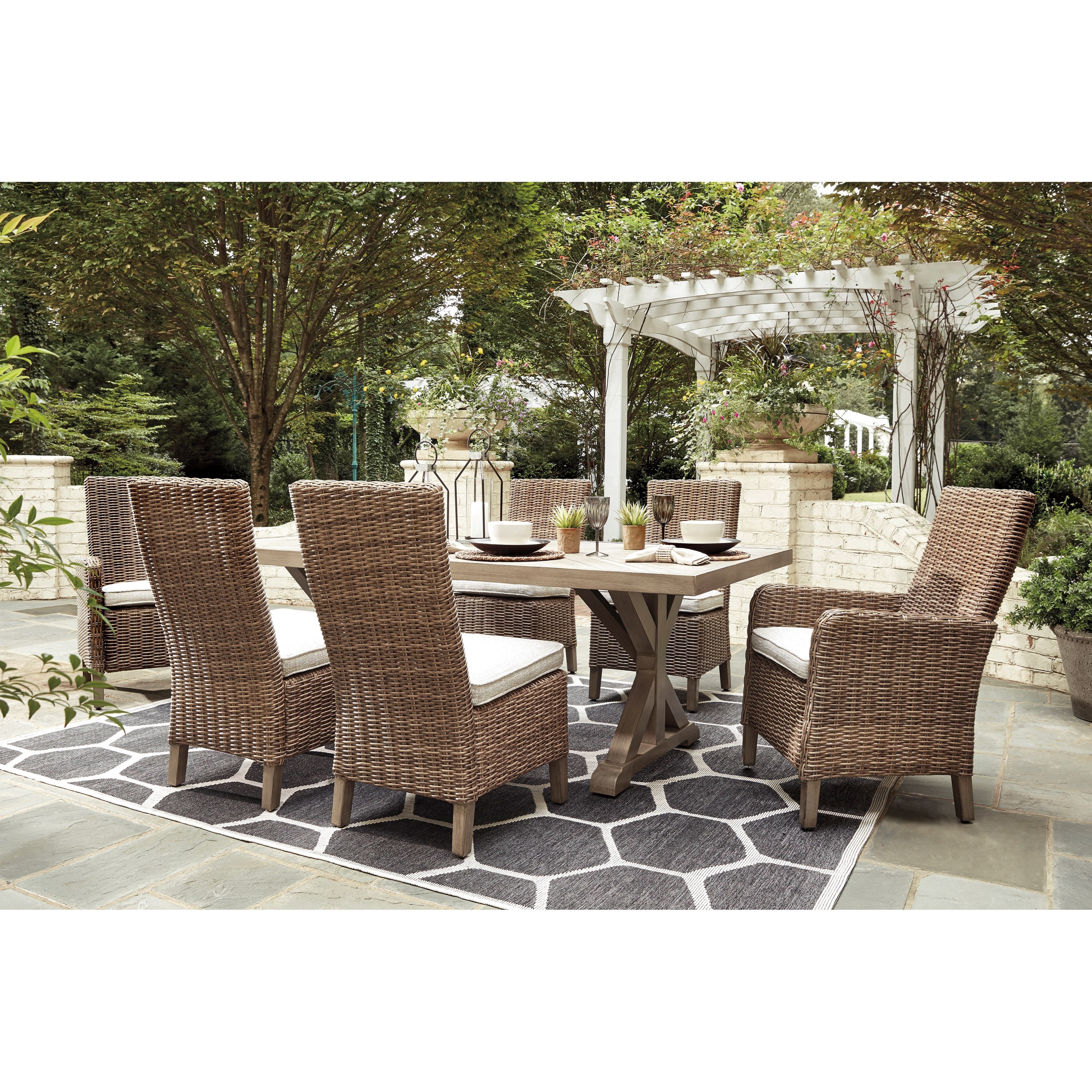 Ashley (Signature Design) Beachcroft 7 Piece Outdoor ...