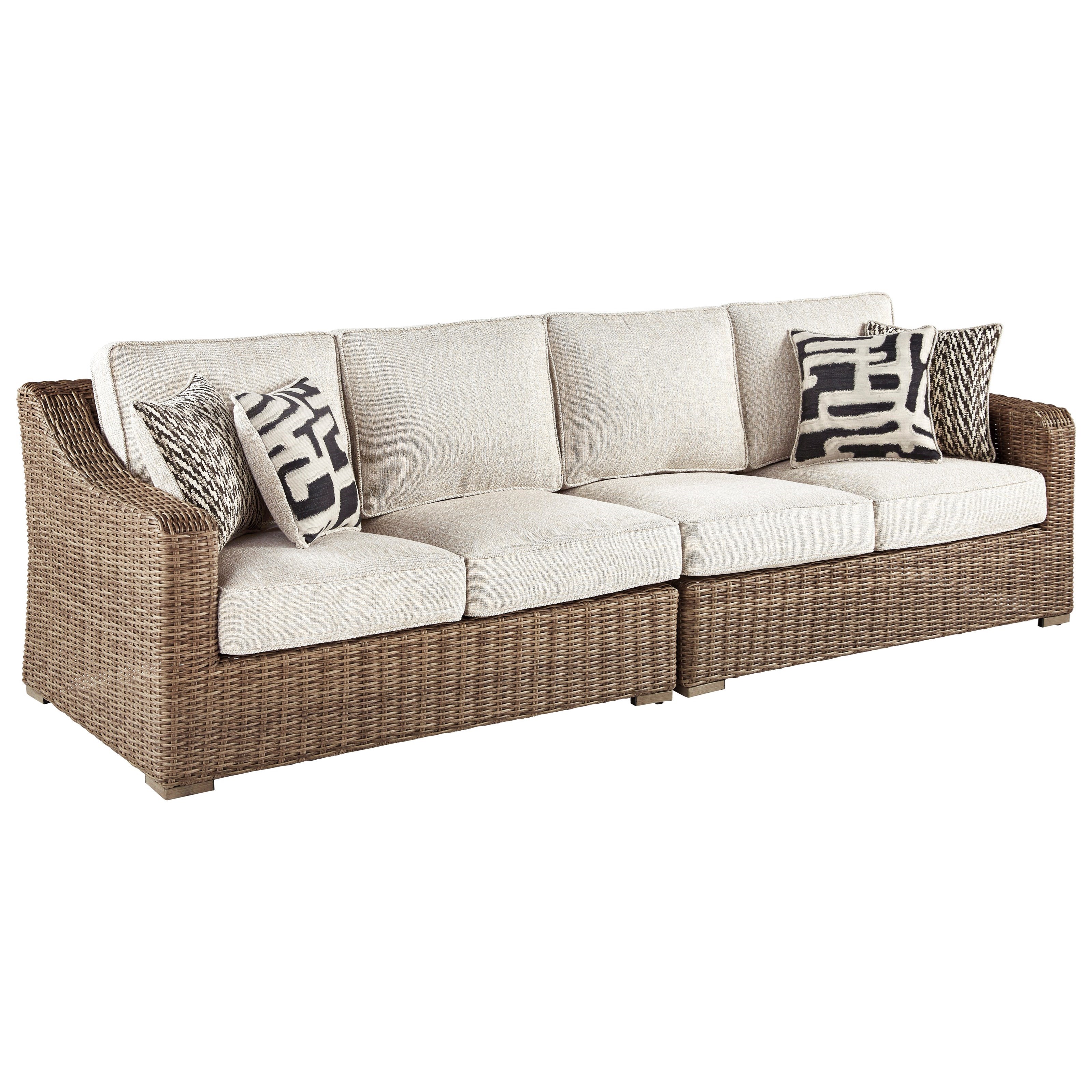 Vendor 3 Oaklynn P791 854 Right And Left Arm Facing Loveseats With Cushion Becker Furniture Outdoor Sectional Sofa Groups