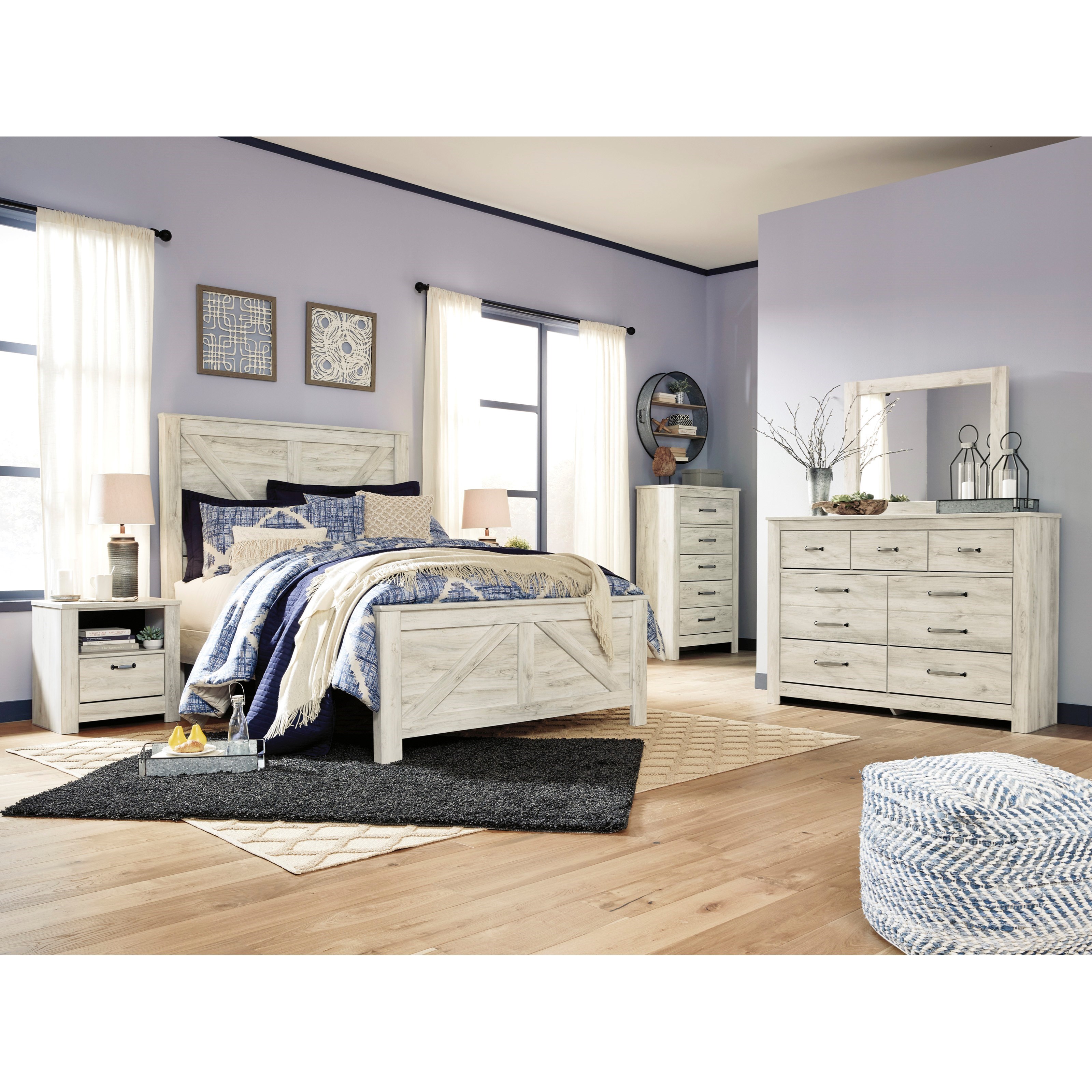 Signature Design by Ashley Bellaby White Finish Farmhouse ...