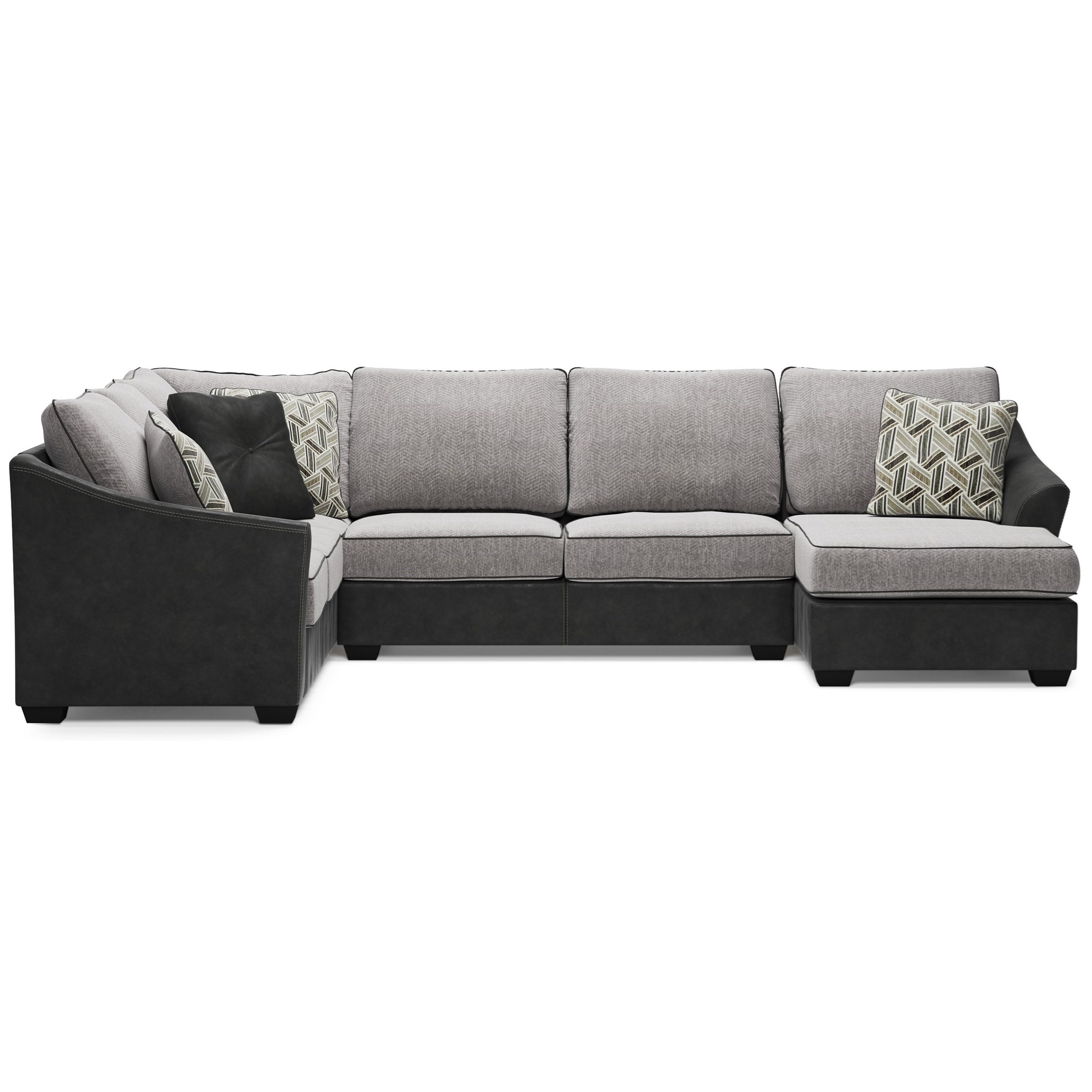 Signature Design By Ashley Bilgray 5500348 34 17 Contemporary Sectional With Right Chaise Pilgrim Furniture City Sectional Sofas