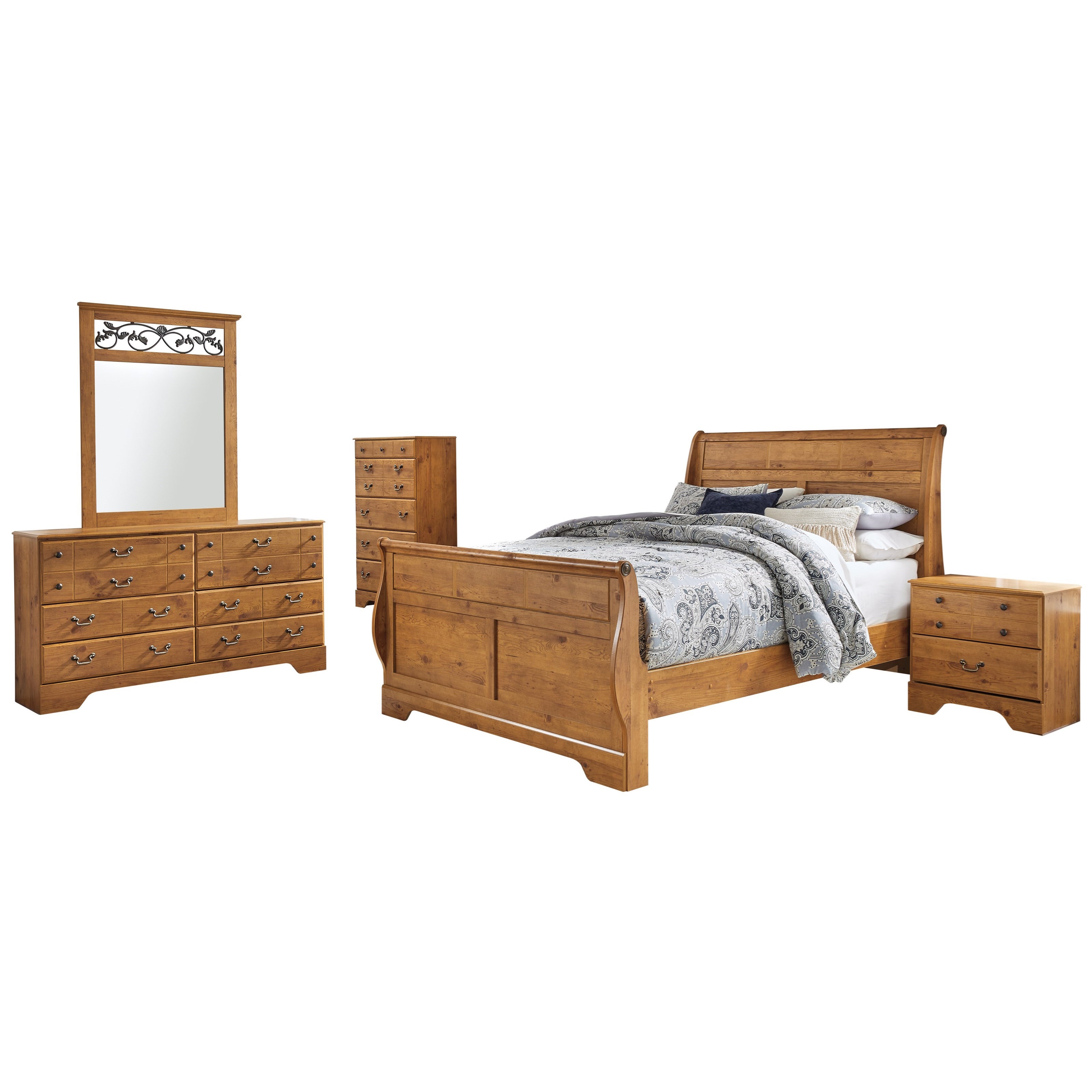 StyleLine MONROE Qn Slgh Bed, Dr, Mir, Chst & NS | EFO ...