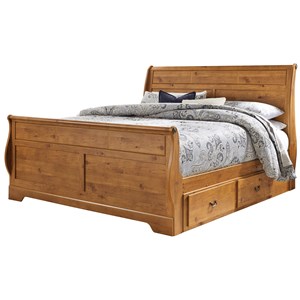 Ashley Furniture Porter King Sleigh Bed With Storage Footboard Rife S Home Furniture Sleigh Beds