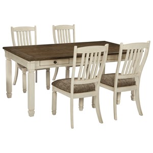 Signature Design by Ashley Bolanburg 5 Piece Table and Chair Set