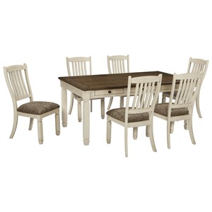 Signature Design by Ashley Bolanburg 7 Piece Table and Chair Set