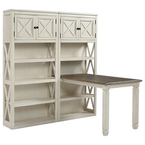 Signature Design by Ashley Bolanburg Return Desk with Two Bookcases