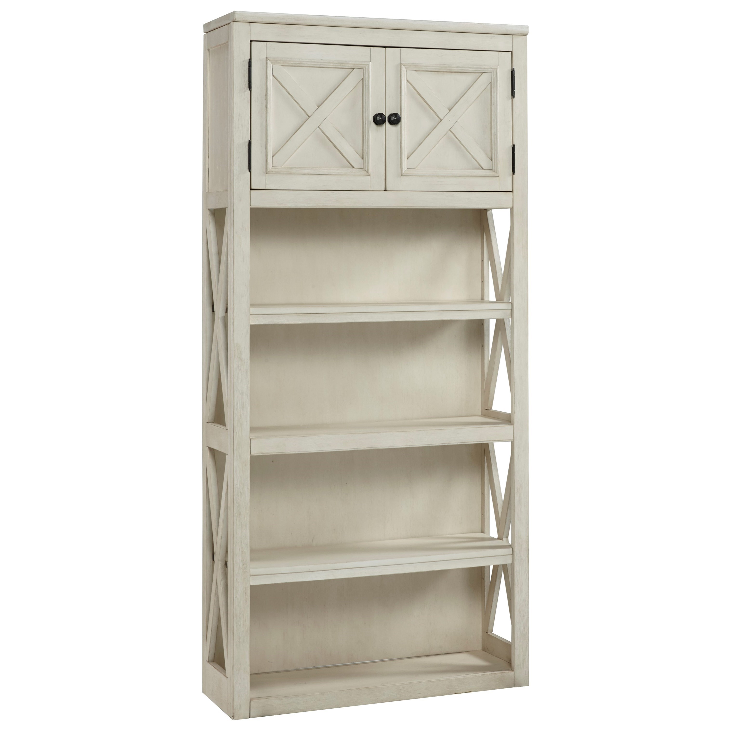 Signature Design By Ashley Bolanburg Large Open Bookcase With 2 Large Bookcase