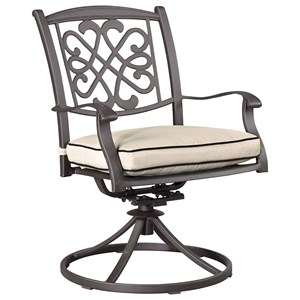 Ashley (Signature Design) Burnella Set of 2 Outdoor Swivel Chairs w/ Cushion