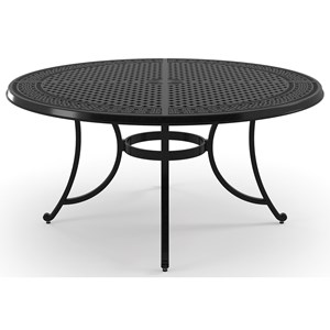 Signature Design by Ashley Burnella Large Round Dining Table w/ Umbrella Hole