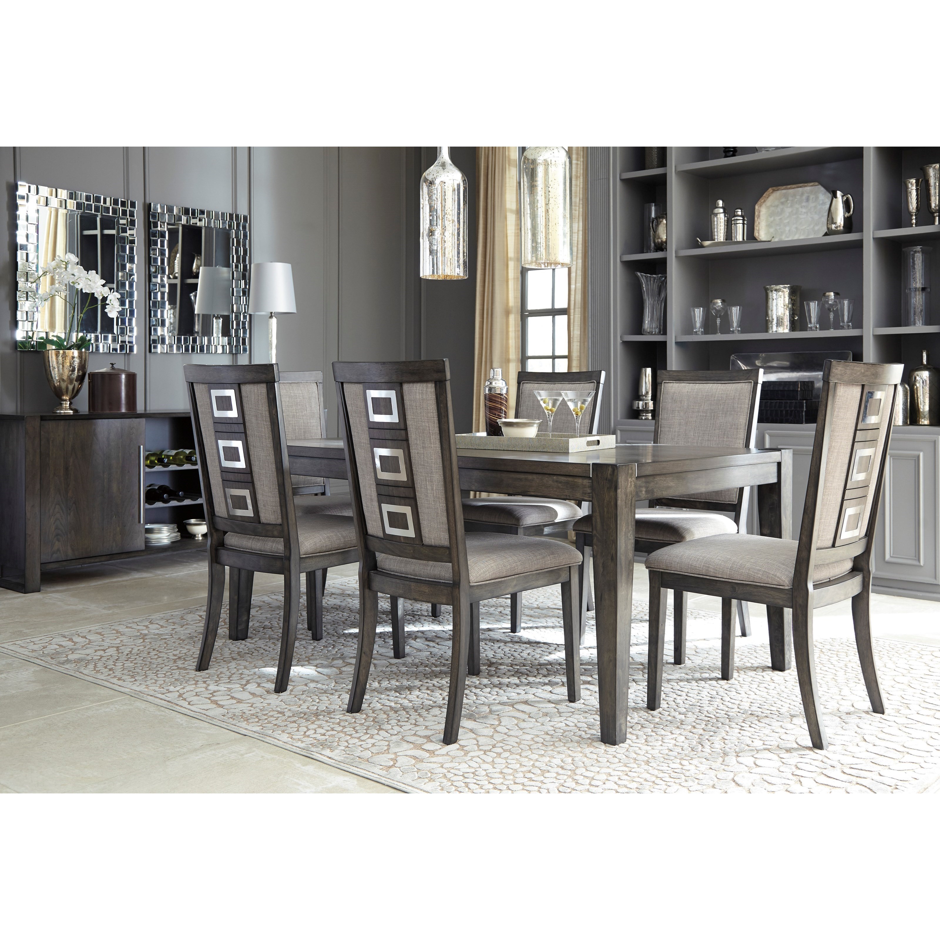 Signature Design by Ashley Chadoni D624-60 Contemporary Dining Room Server with Adjustable ...