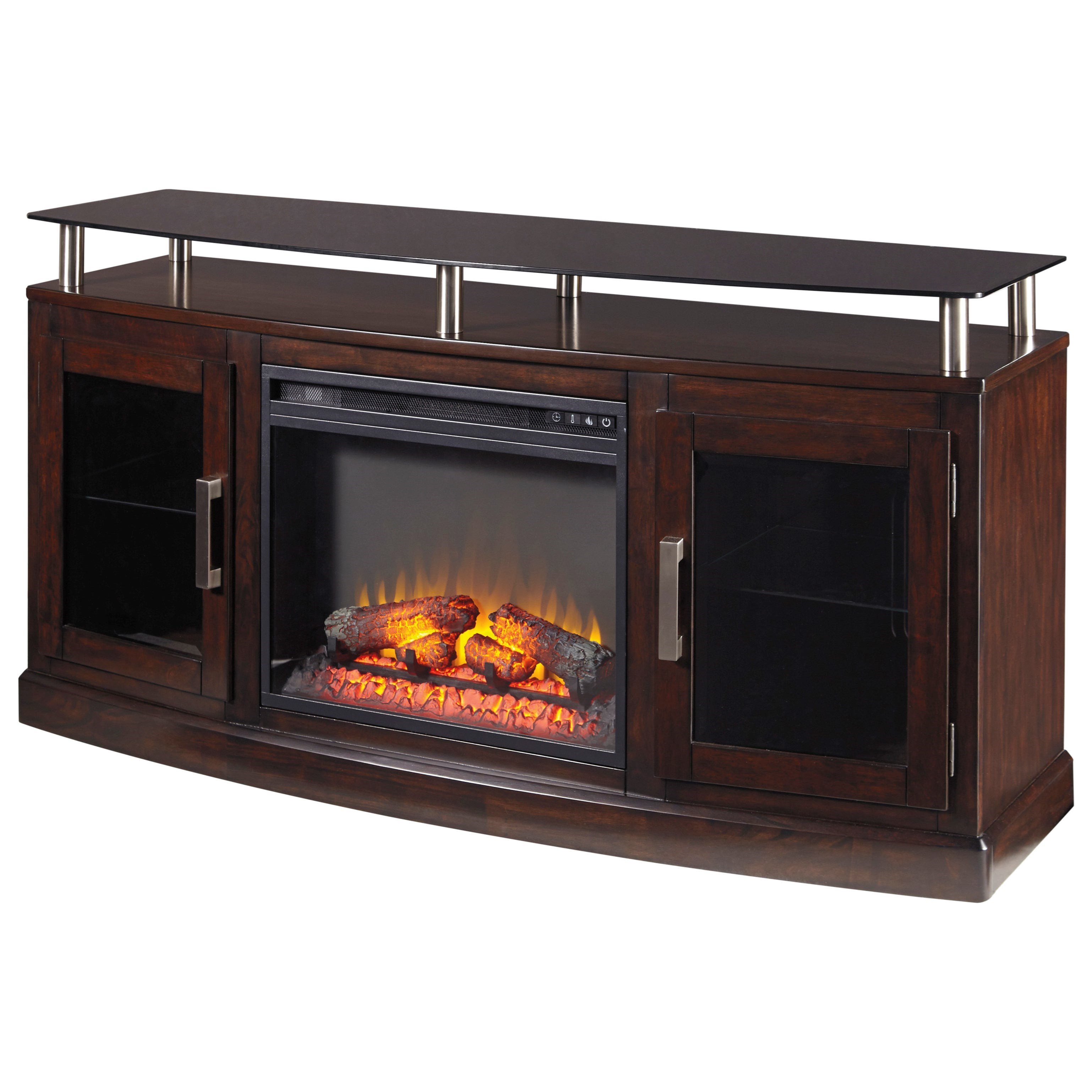 Signature Design By Ashley Chanceen Tv Stand With Fireplace Insert