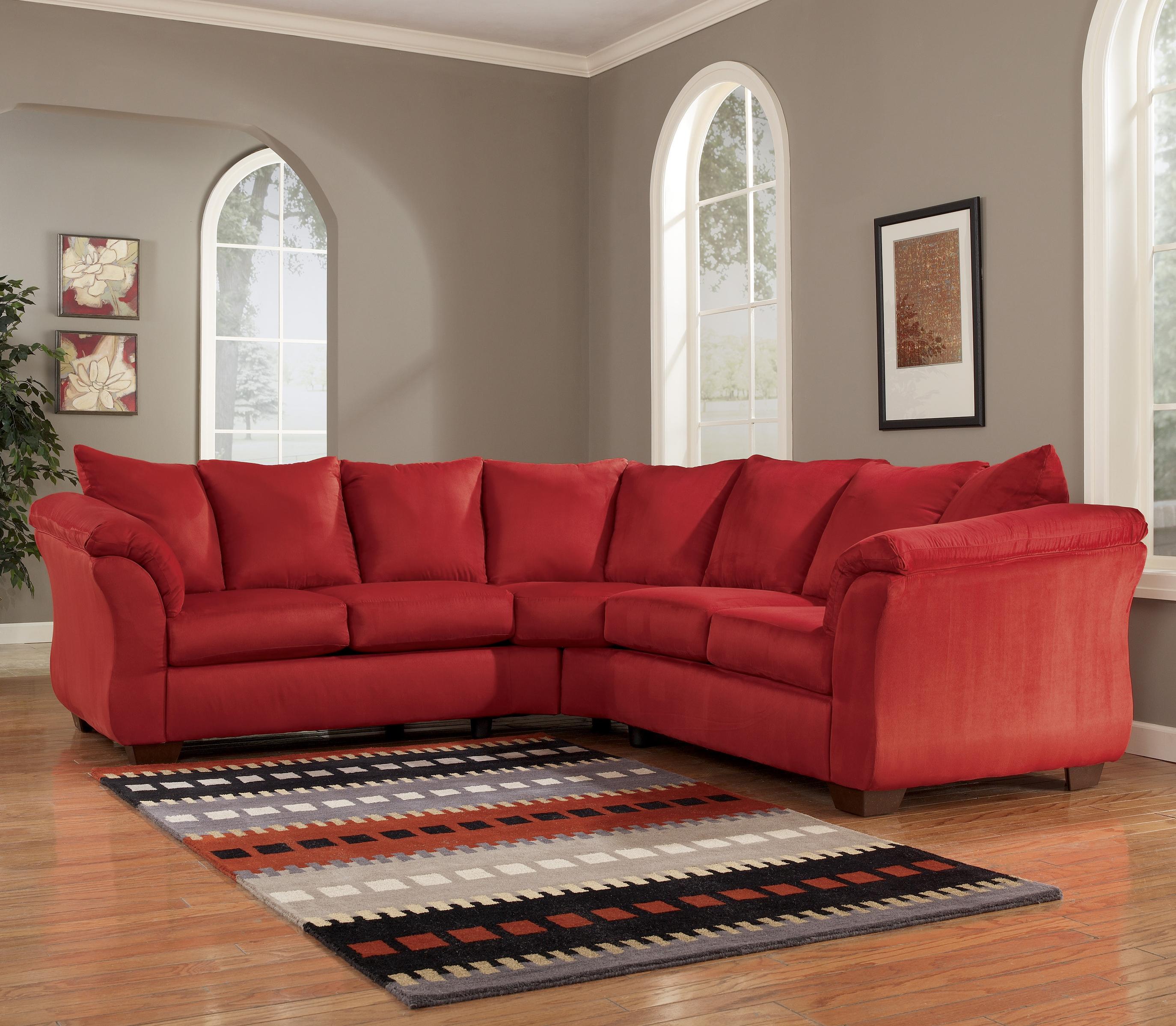 Signature Design By Ashley Darcy Salsa Contemporary Sectional Sofa Sectional Sofa