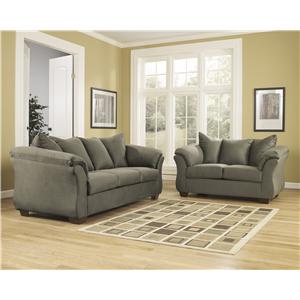Signature Design by Ashley Darcy - Sage Stationary Living Room Group