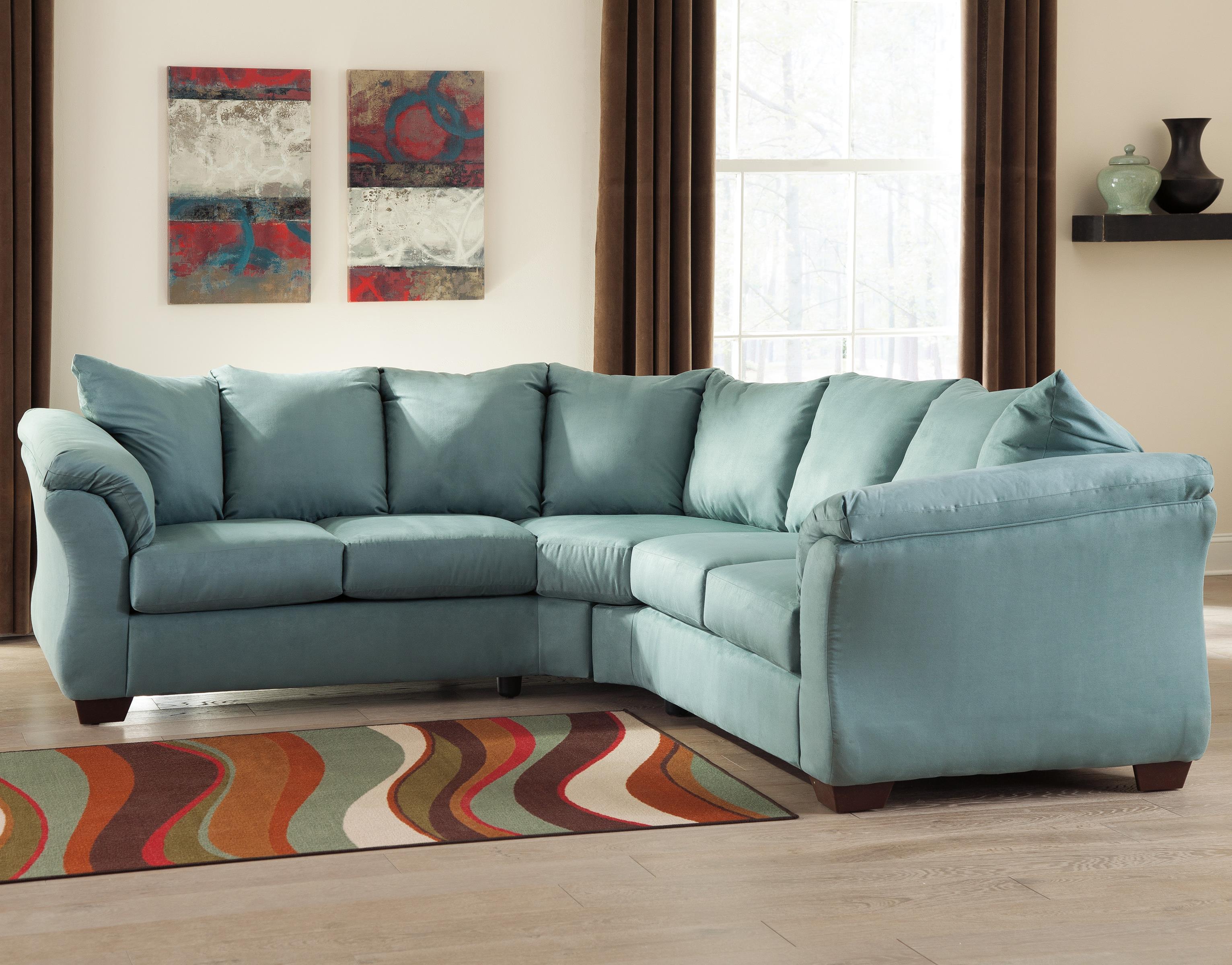 Signature Design By Ashley Darcy Sky Contemporary Sectional Sofa Sectional Sofa