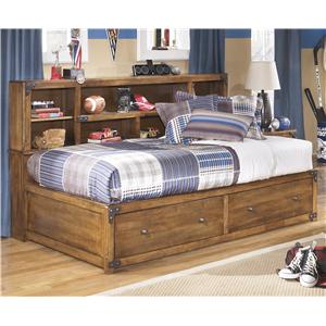 Signature Design by Ashley Delburne Twin Bookcase Bed with Footboard Storage