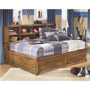 Signature Design by Ashley Delburne Full Bookcase Bed with Footboard Storage