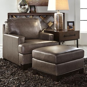 Signature Design by Ashley Derwood Upholstered Chair & Ottoman