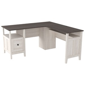 Signature Design By Ashley Starmore H633 34 34r L Shaped Home Office Desk With Usb Ports Furniture And Appliancemart L Shape Desks
